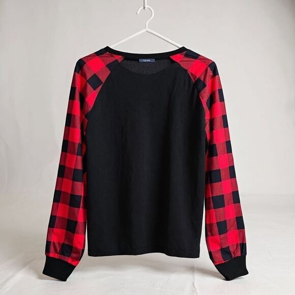 Christmas Pajamas Women Large Holiday Pajama 2 Piece Set Buffalo Plaid Comfy - Picture 4 of 12